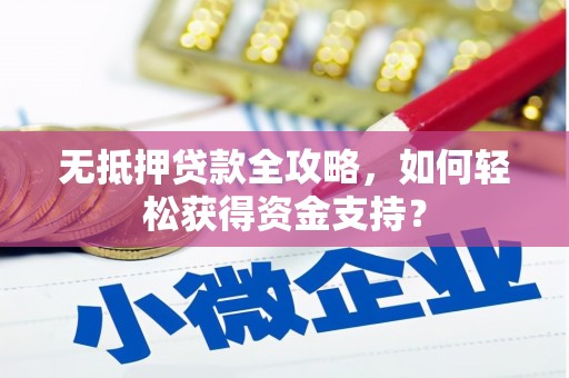 宁化无抵押贷款全攻略，如何轻松获得资金支持？