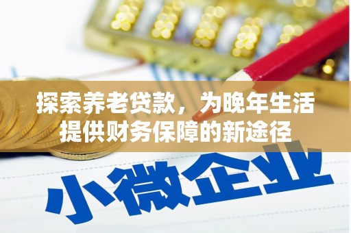 宁化探索养老贷款，为晚年生活提供财务保障的新途径