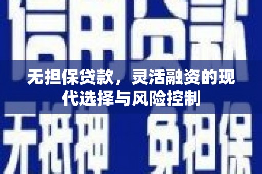 宁化无担保贷款，灵活融资的现代选择与风险控制
