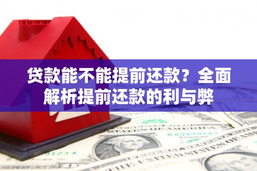 宁化贷款能不能提前还款？全面解析提前还款的利与弊