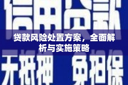 宁化贷款风险处置方案，全面解析与实施策略